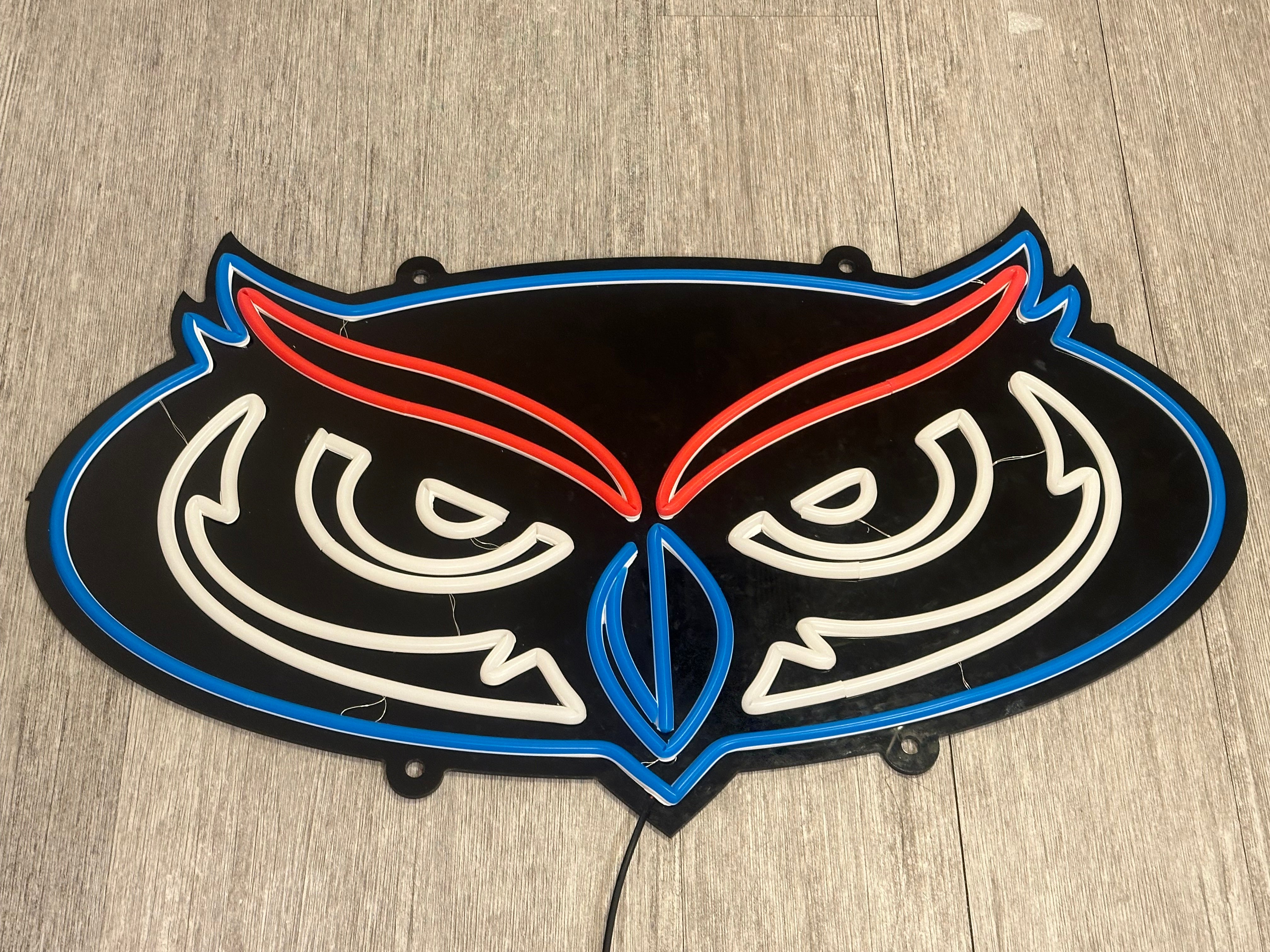 Florida Atlantic Owl LED Neon Sign Large [28x18] - Officially Licensed - Sky Lotz Custom Signs