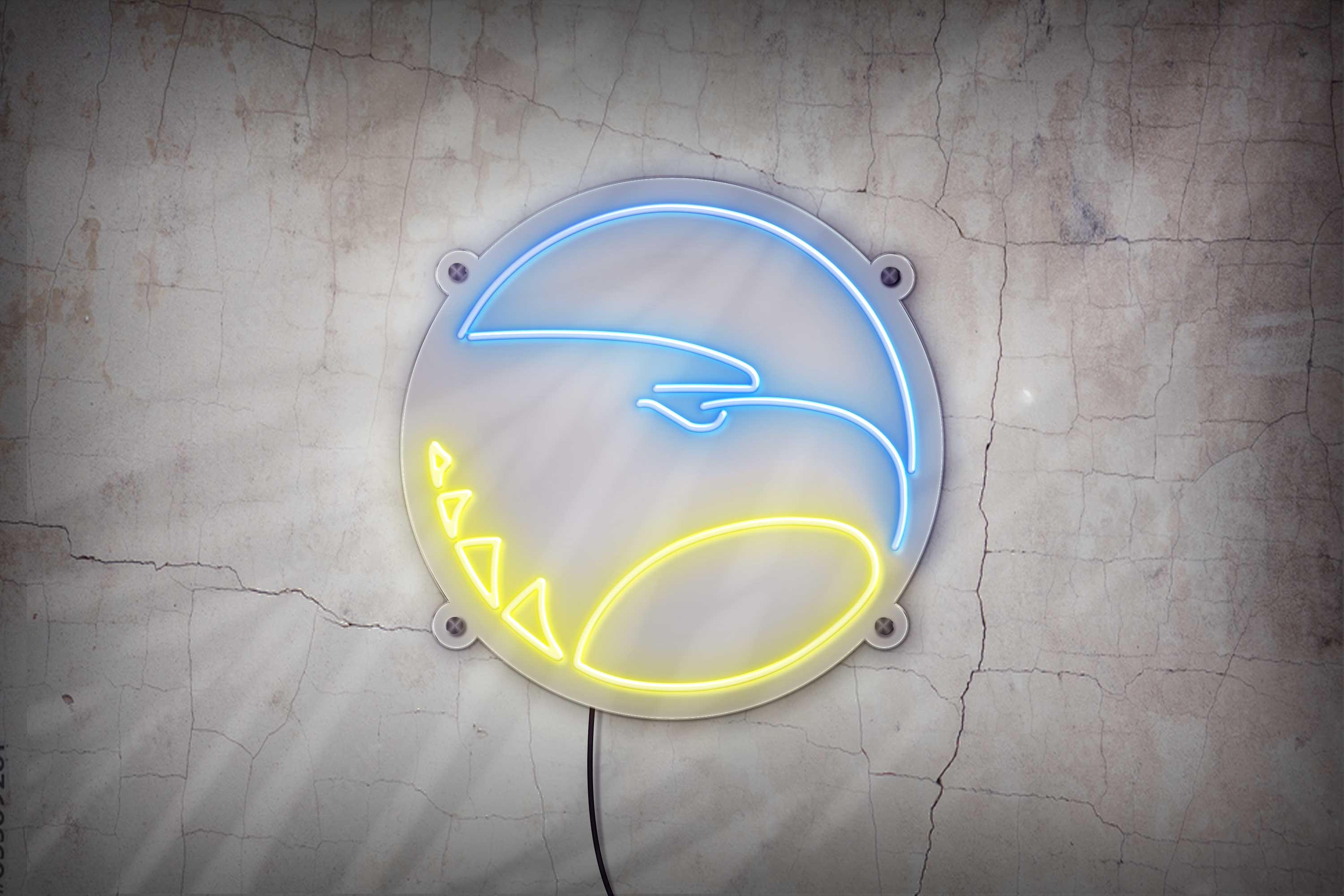 Georgia Southern Academic Eagle Head LED Neon Sign Large [24x24] - Officially Licensed - Sky Lotz Custom Signs