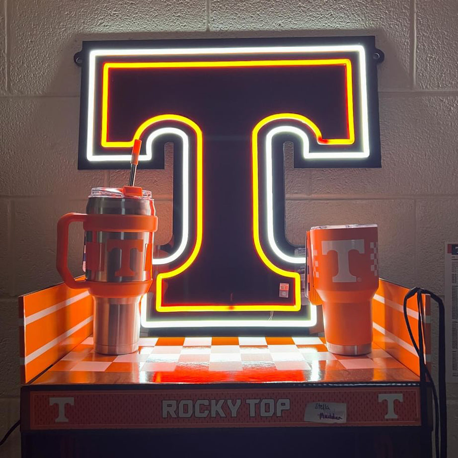 Tennessee Power T LED Neon Sign Large [24x24] - Officially Licensed - Sky Lotz Custom Signs