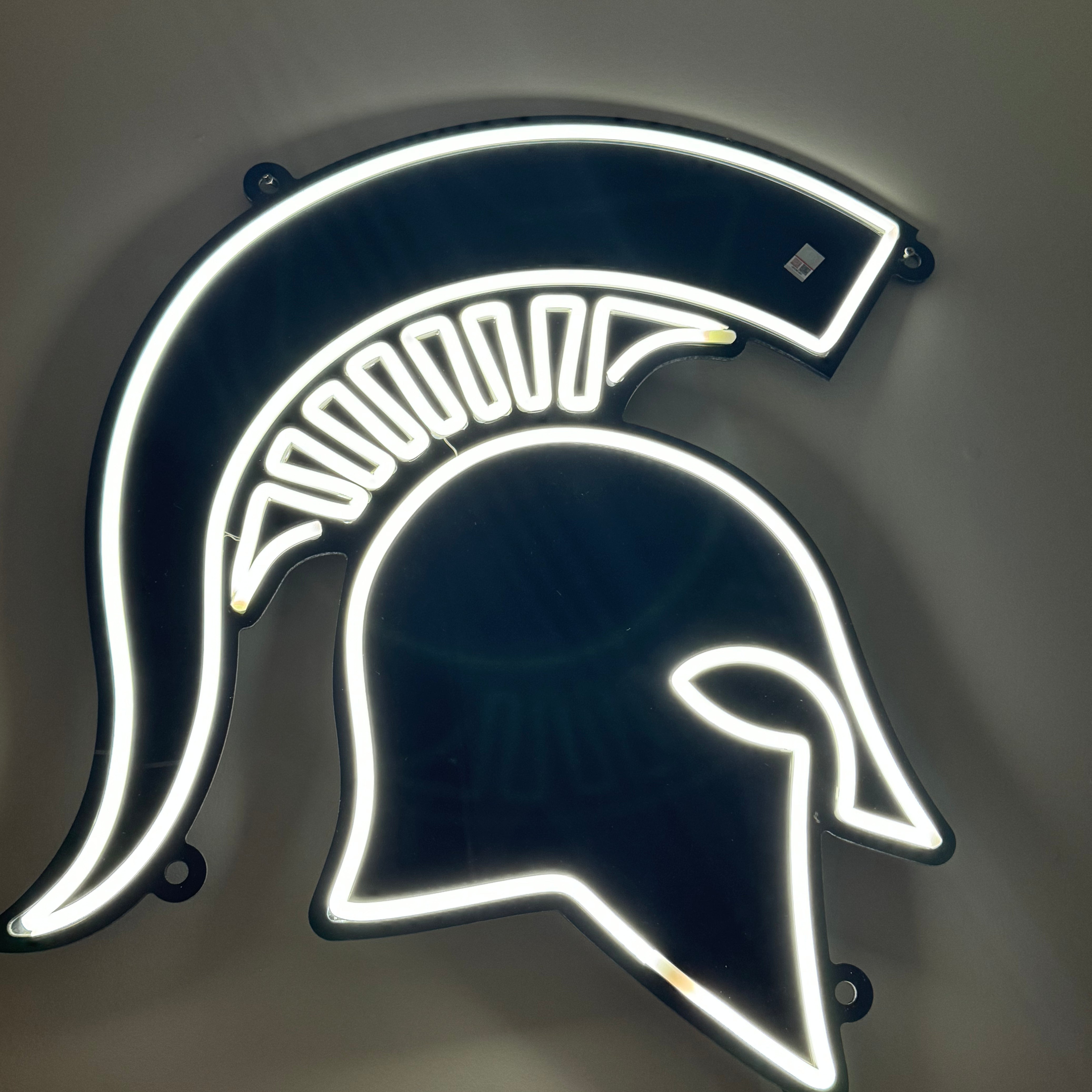 Michigan State Spartan Head LED Neon Sign Large [24x24] - Officially Licensed - Sky Lotz Custom Signs