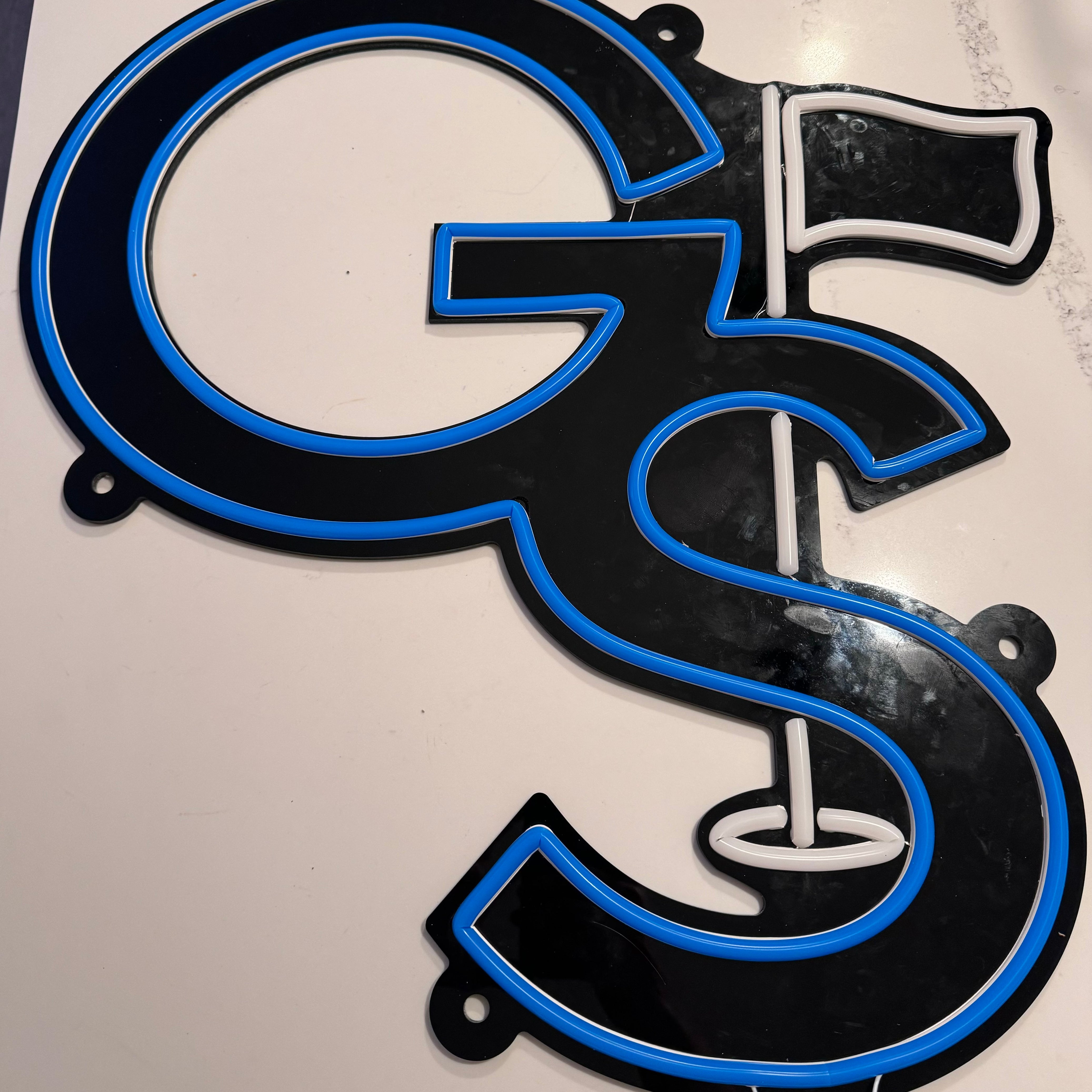 Georgia Southern Modern GS Golf LED Neon Sign Large [22x23] - Officially Licensed - Sky Lotz Custom Signs