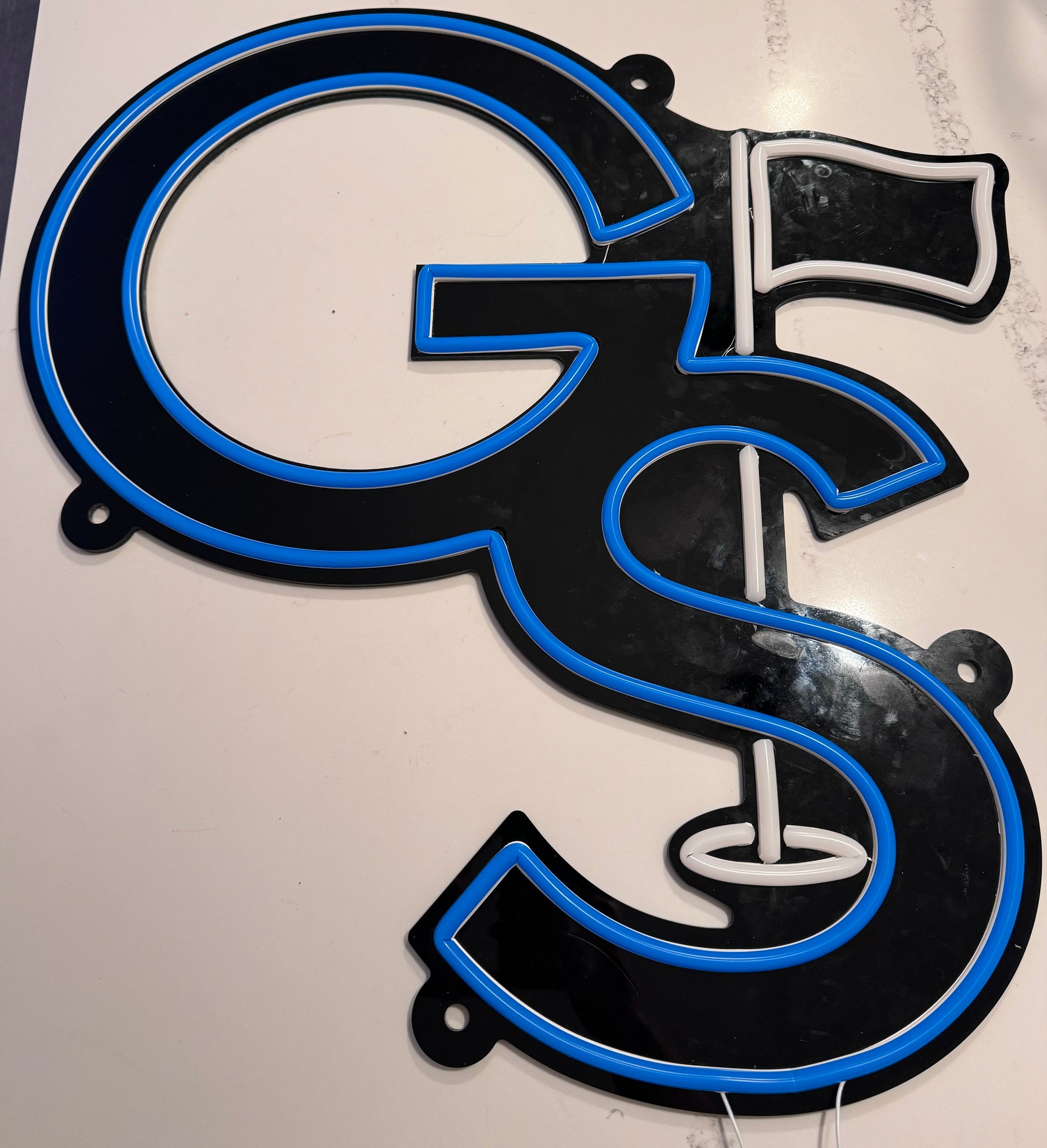 Georgia Southern Modern GS Golf LED Neon Sign Large [22x23] - Officially Licensed - Sky Lotz Custom Signs