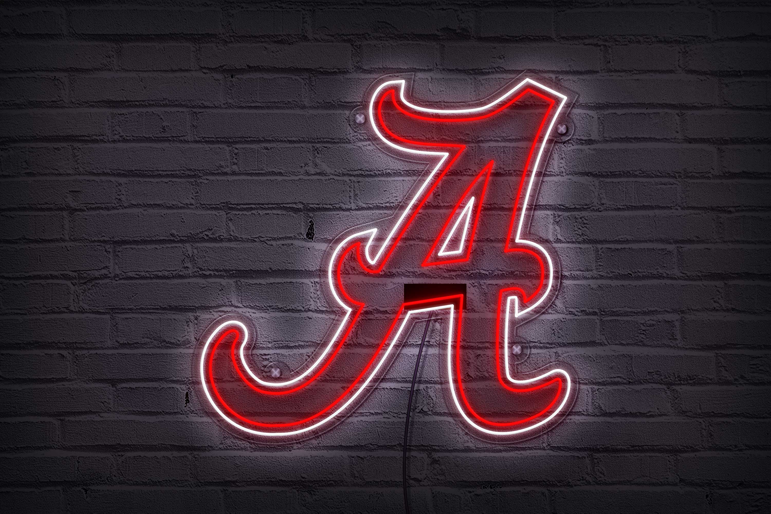 Alabama LED Neon Sign Large [24x23] - Officially Licensed - Sky Lotz Custom Signs