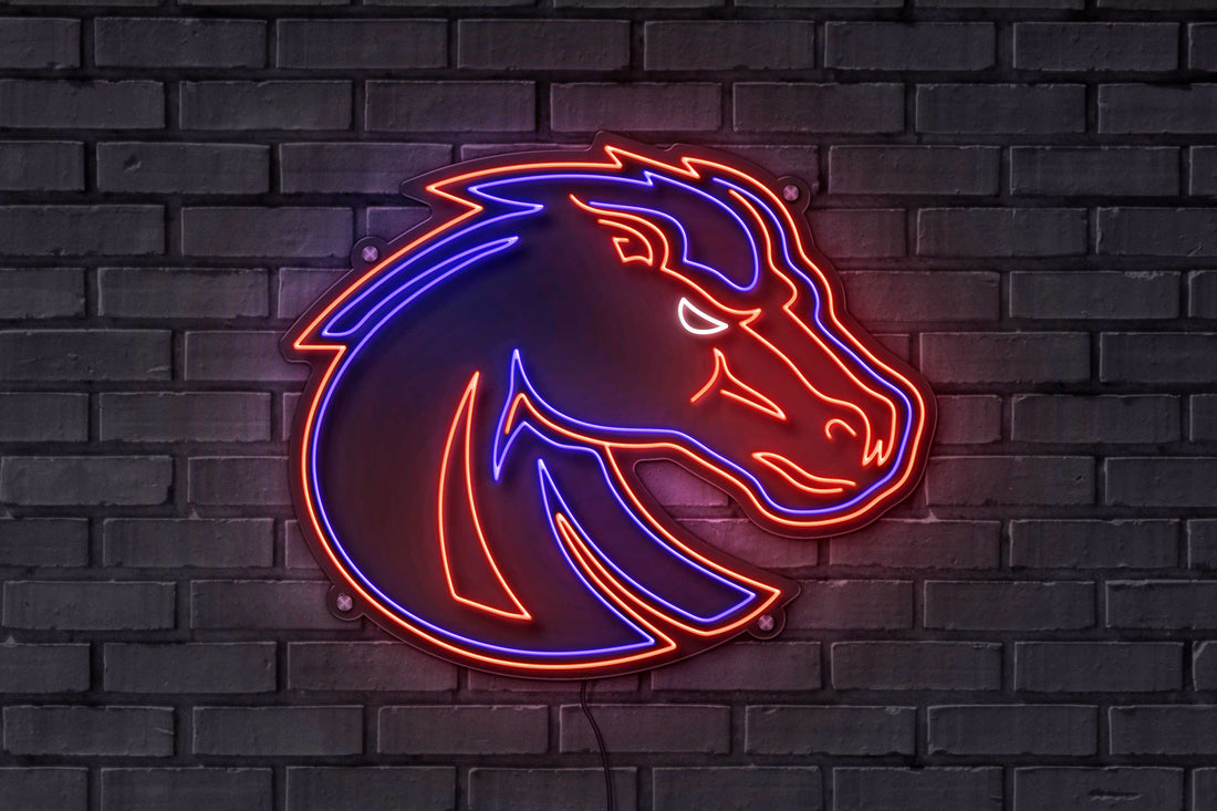 Boise State LED Neon Sign Large [24x24] - Officially Licensed - Sky Lotz Custom Signs