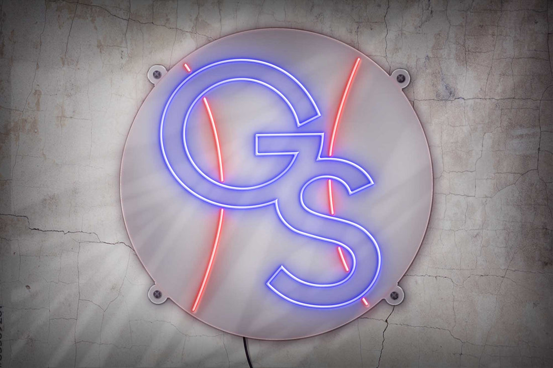 Georgia Southern Modern GS Baseball Premium LED Neon Sign Large [24x24] - Officially Licensed - Sky Lotz Custom Signs