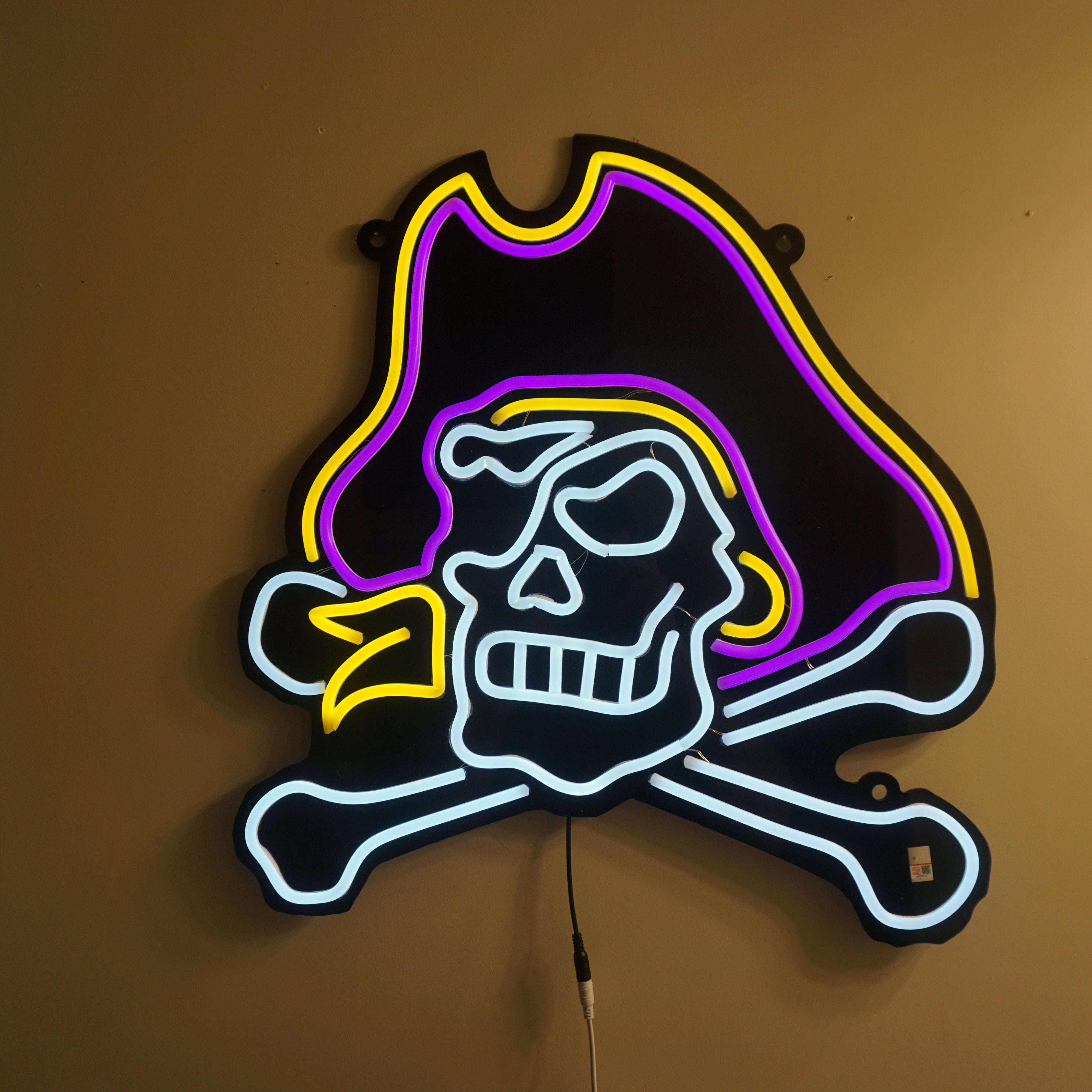 ECU Jolly Rodger LED Neon Sign Premium Large [24x23] - Officially Licensed - Sky Lotz Custom Signs