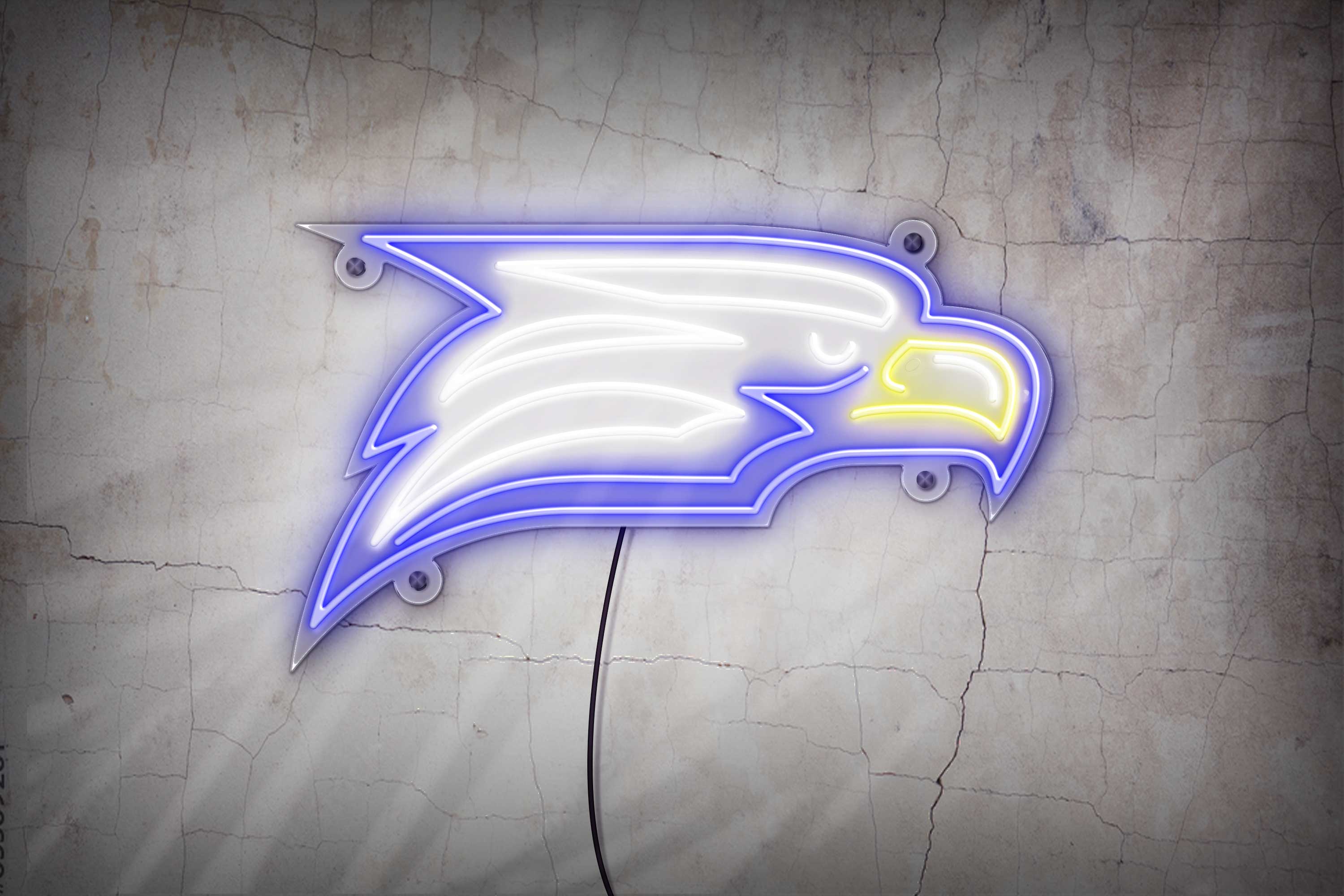 Georgia Southern Athletic Eagle Head LED Neon Sign Large