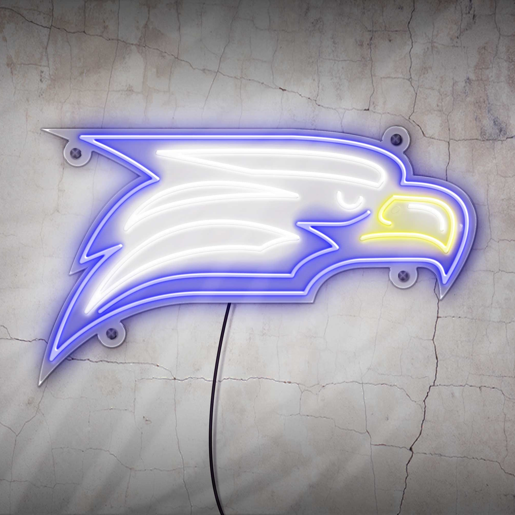 Georgia Southern Athletic Eagle Head LED Neon Sign Large [30x18] - Officially Licensed - Sky Lotz Custom Signs
