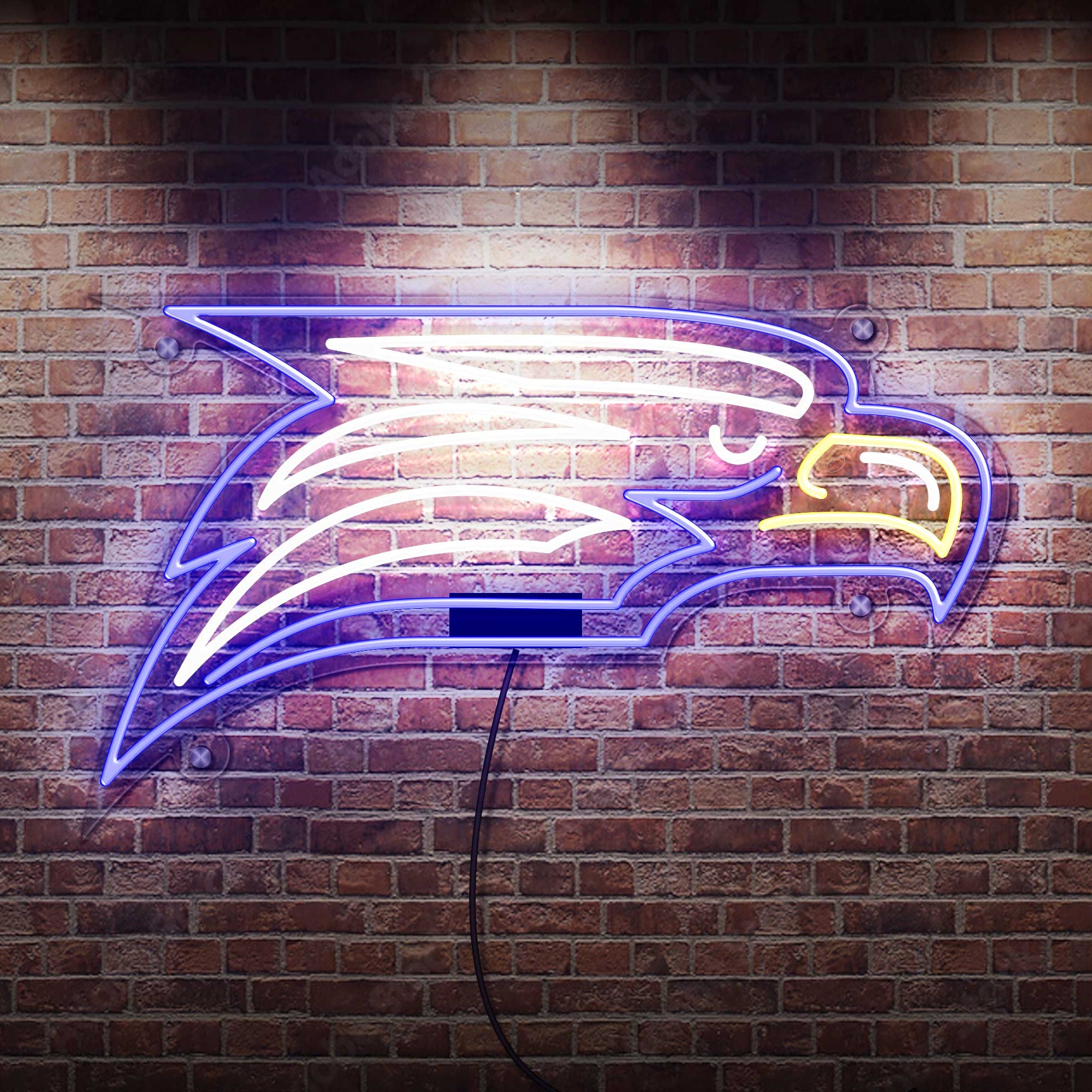 Georgia Southern Athletic Eagle Head LED Neon Sign Large [30x18] - Officially Licensed - Sky Lotz Custom Signs