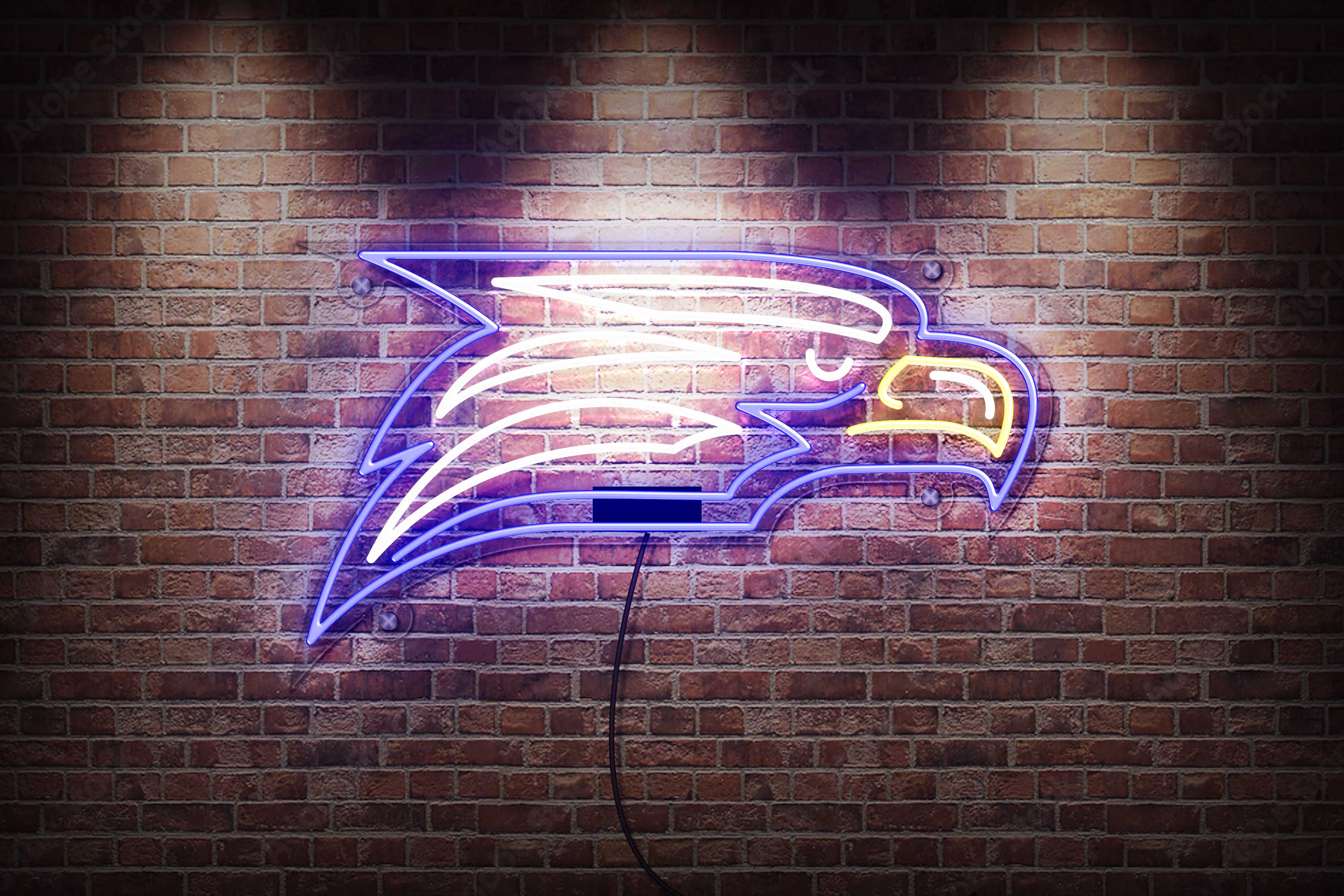 Georgia Southern Athletic Eagle Head LED Neon Sign Large [30x18] - Officially Licensed - Sky Lotz Custom Signs