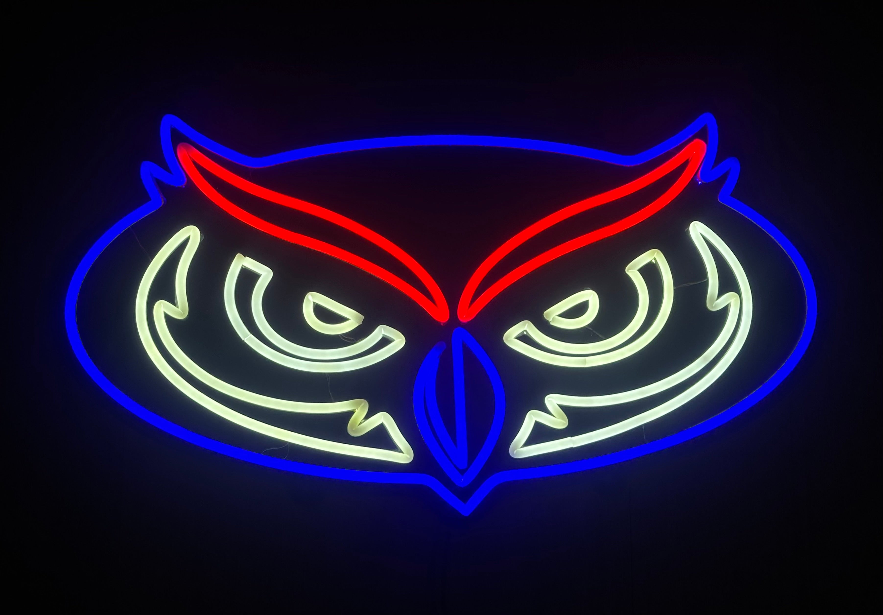Florida Atlantic Owl LED Neon Sign Large [28x18] - Officially Licensed