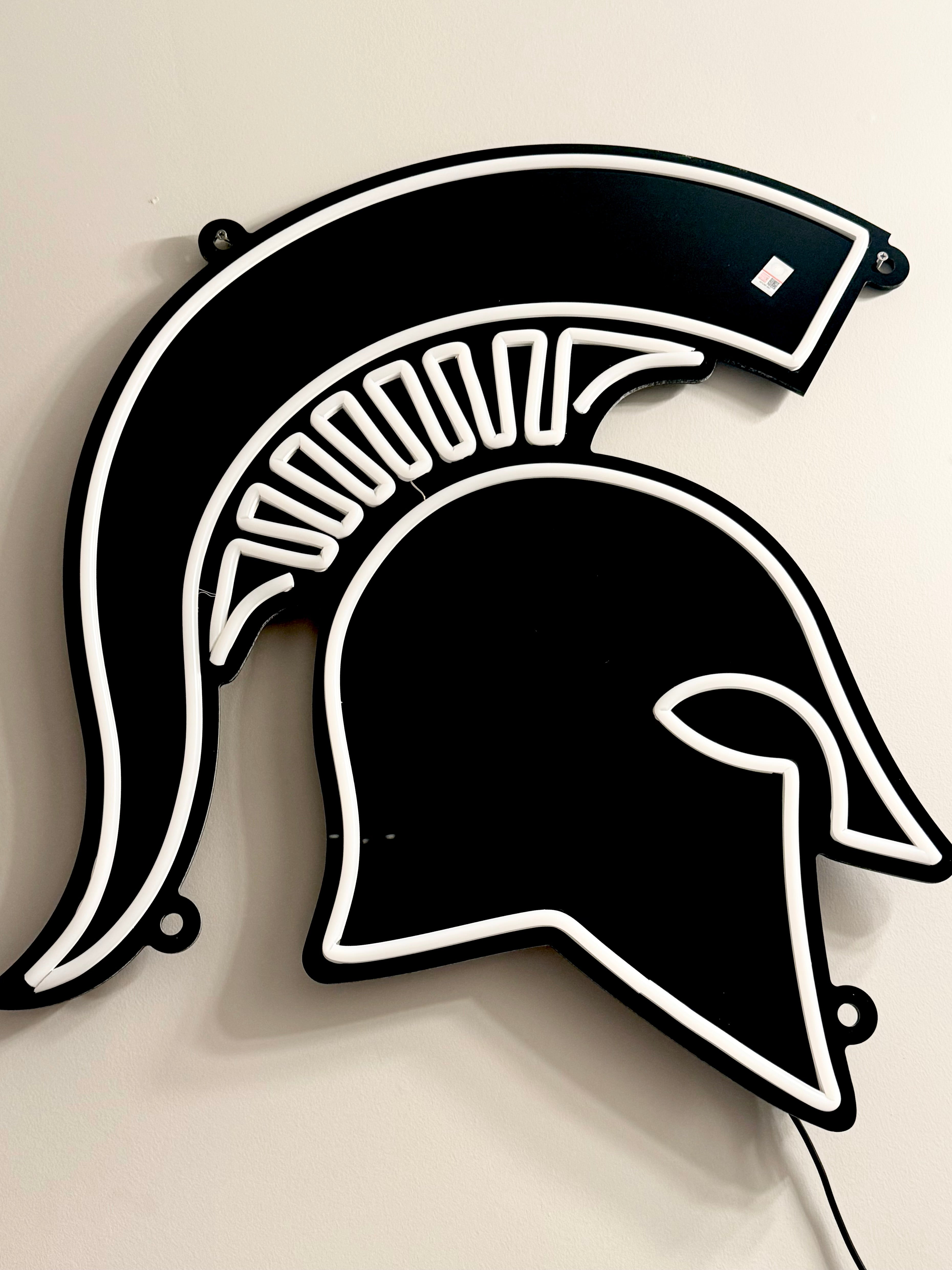 Michigan State Spartan Head LED Neon Sign Large [24x24] - Officially Licensed - Sky Lotz Custom Signs
