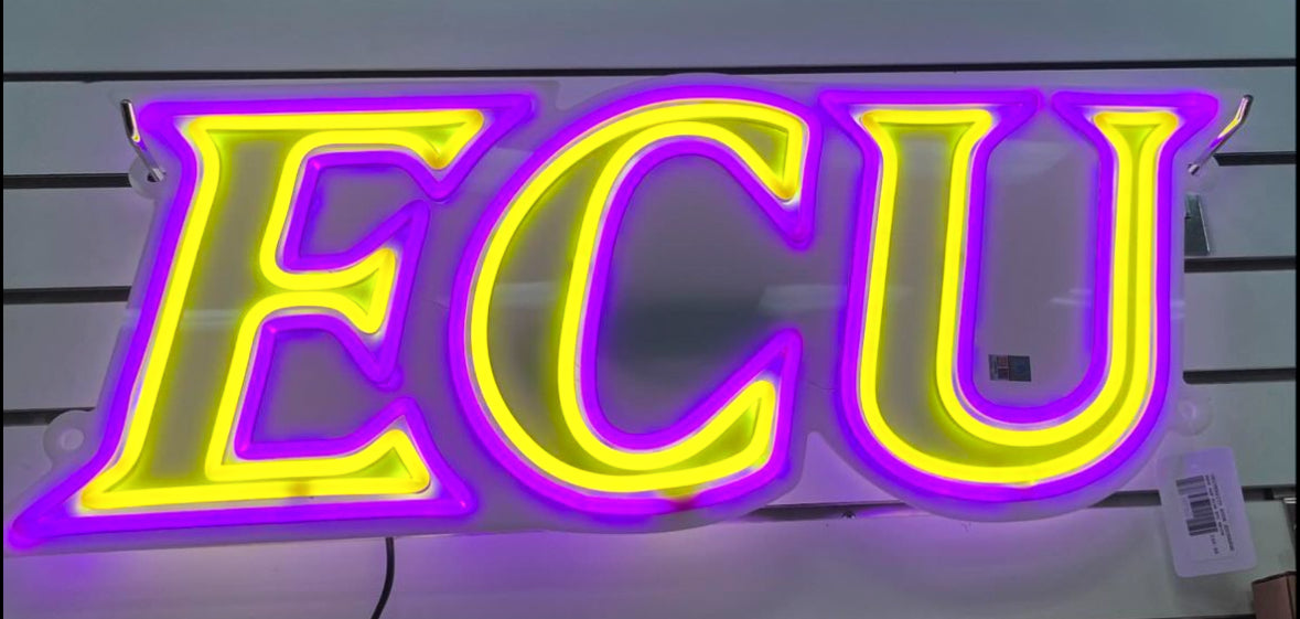 East Carolina LED Neon Sign Large [29 x 11] - Officially Licensed - Sky Lotz Custom Signs