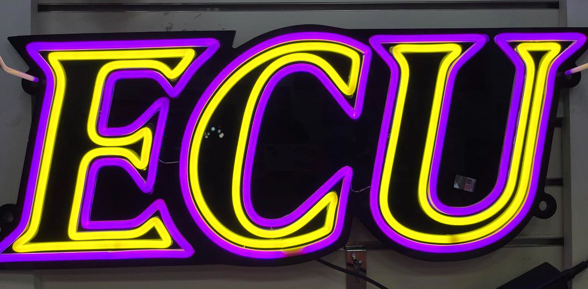 East Carolina LED Neon Sign Large [29 x 11] - Officially Licensed - Sky Lotz Custom Signs