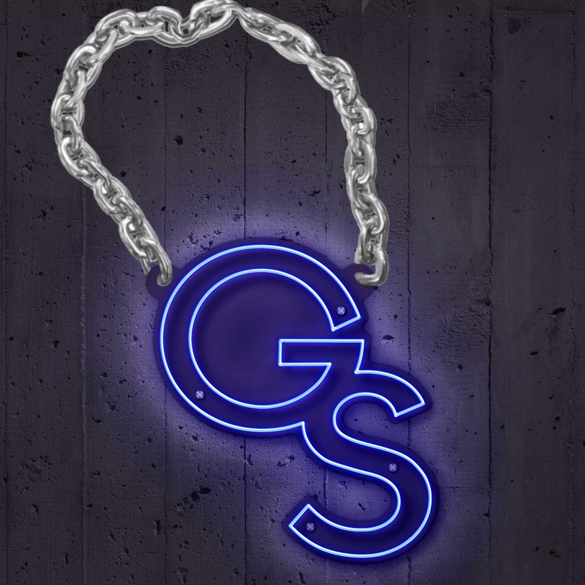 Georgia Southern GS Chain | Wearable LED Neon Sign | Power Bank Powered with Dimmer | Officially Licensed - Sky Lotz Custom Signs