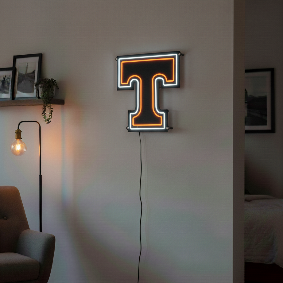 Tennessee Power T LED Neon Sign Large [24x24] - Officially Licensed