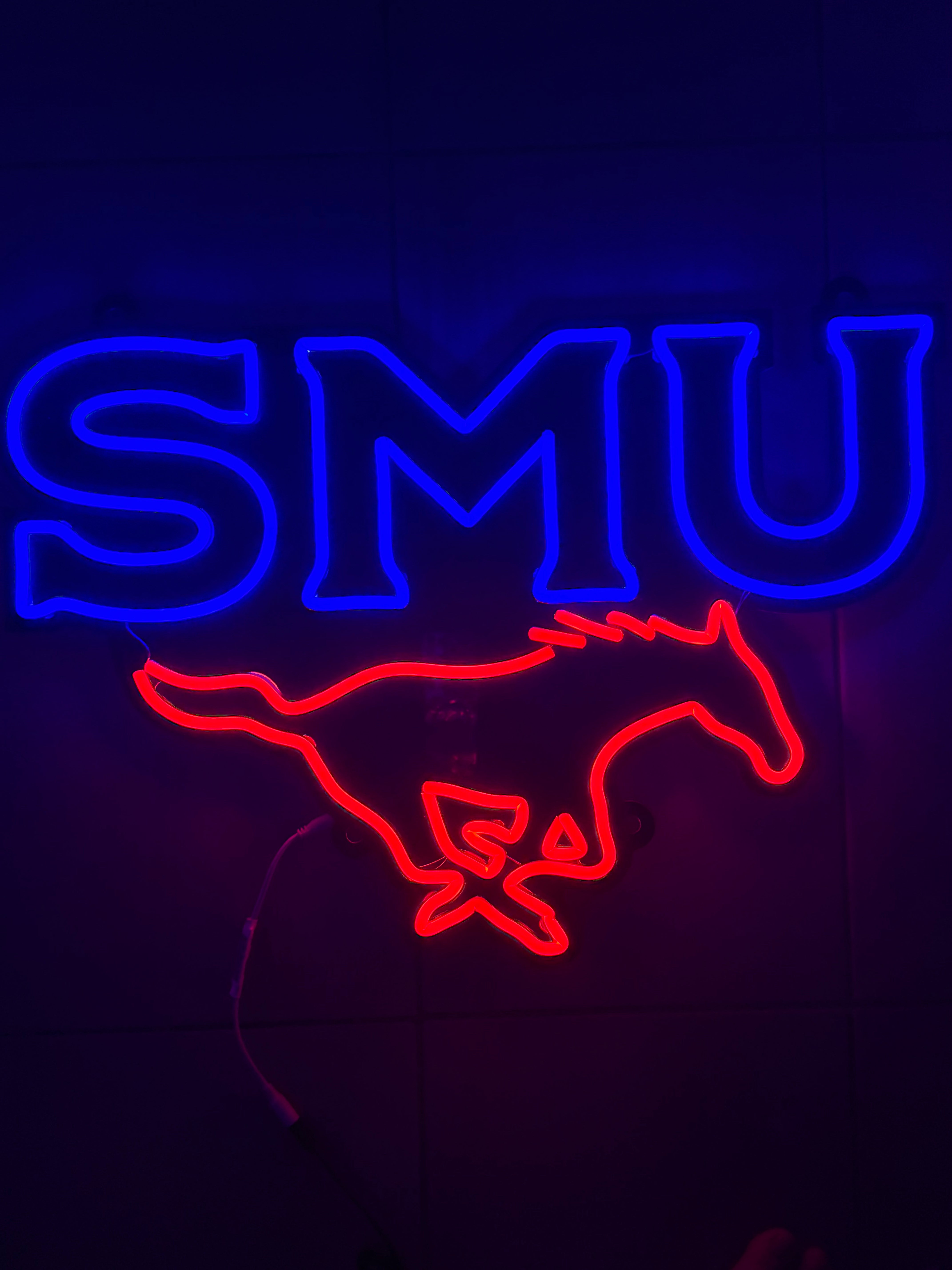 Southern Methodist (SMU) LED Neon Sign Large [27x19] - Officially Licensed - Sky Lotz Custom Signs