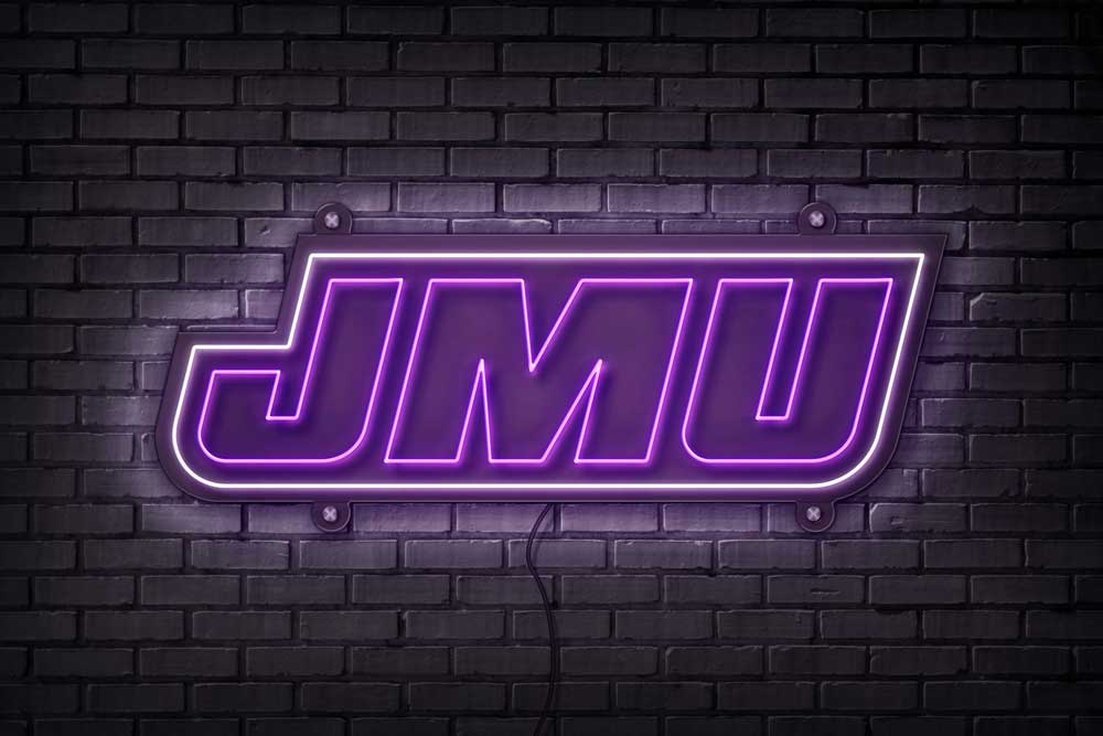 James Madison Official Logo LED Neon Sign Large [31x10] - Officially Licensed