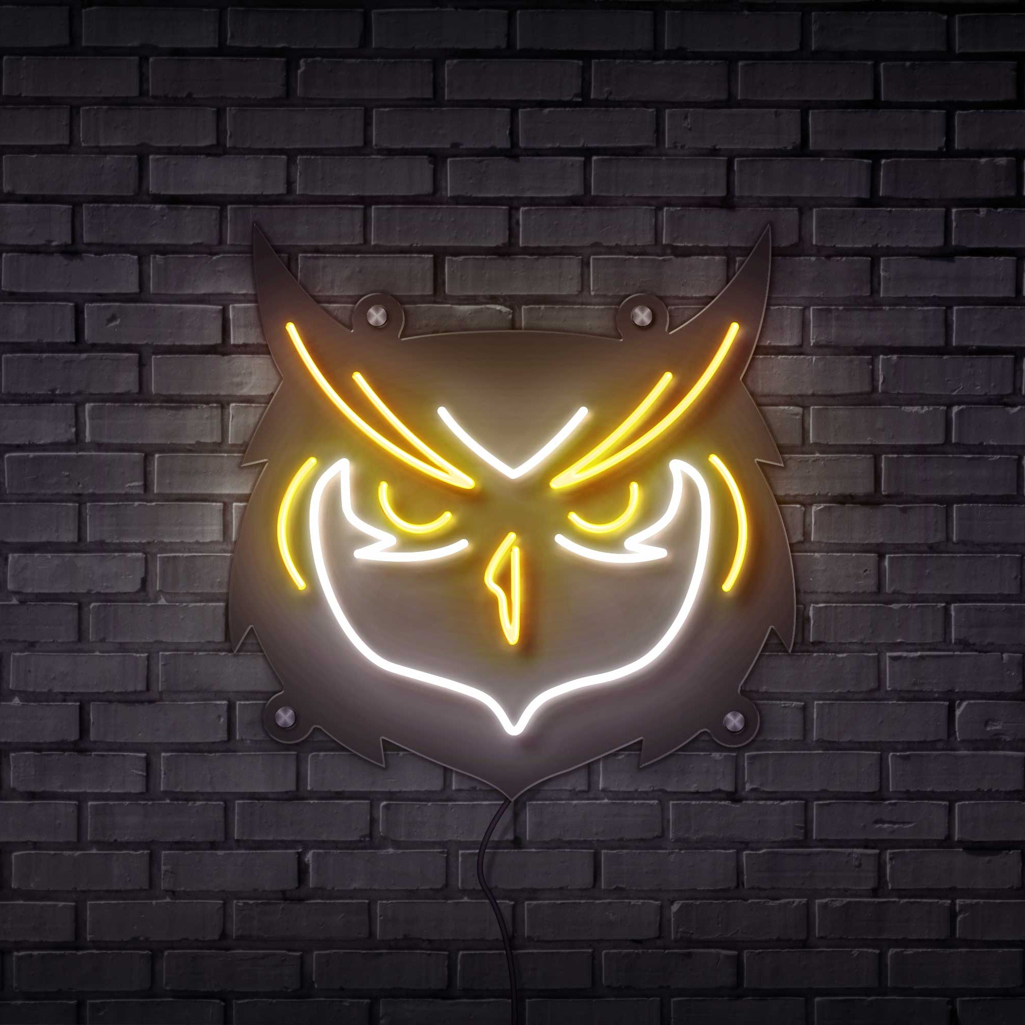 Kennesaw State Owl Logo LED Neon Sign Large [24x24] - Officially Licensed