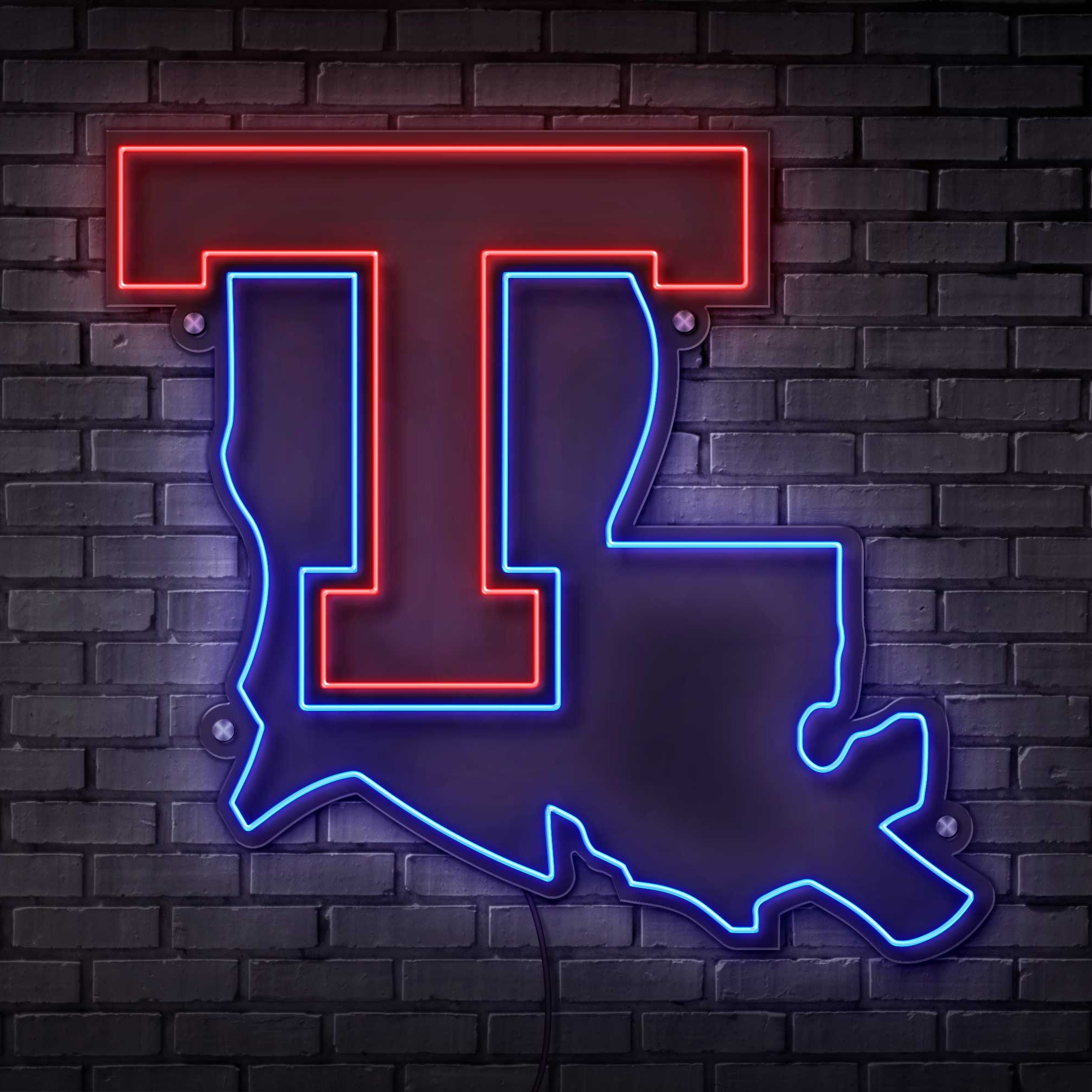 LA Tech LED Neon Sign Large [24x22] Officially Licensed