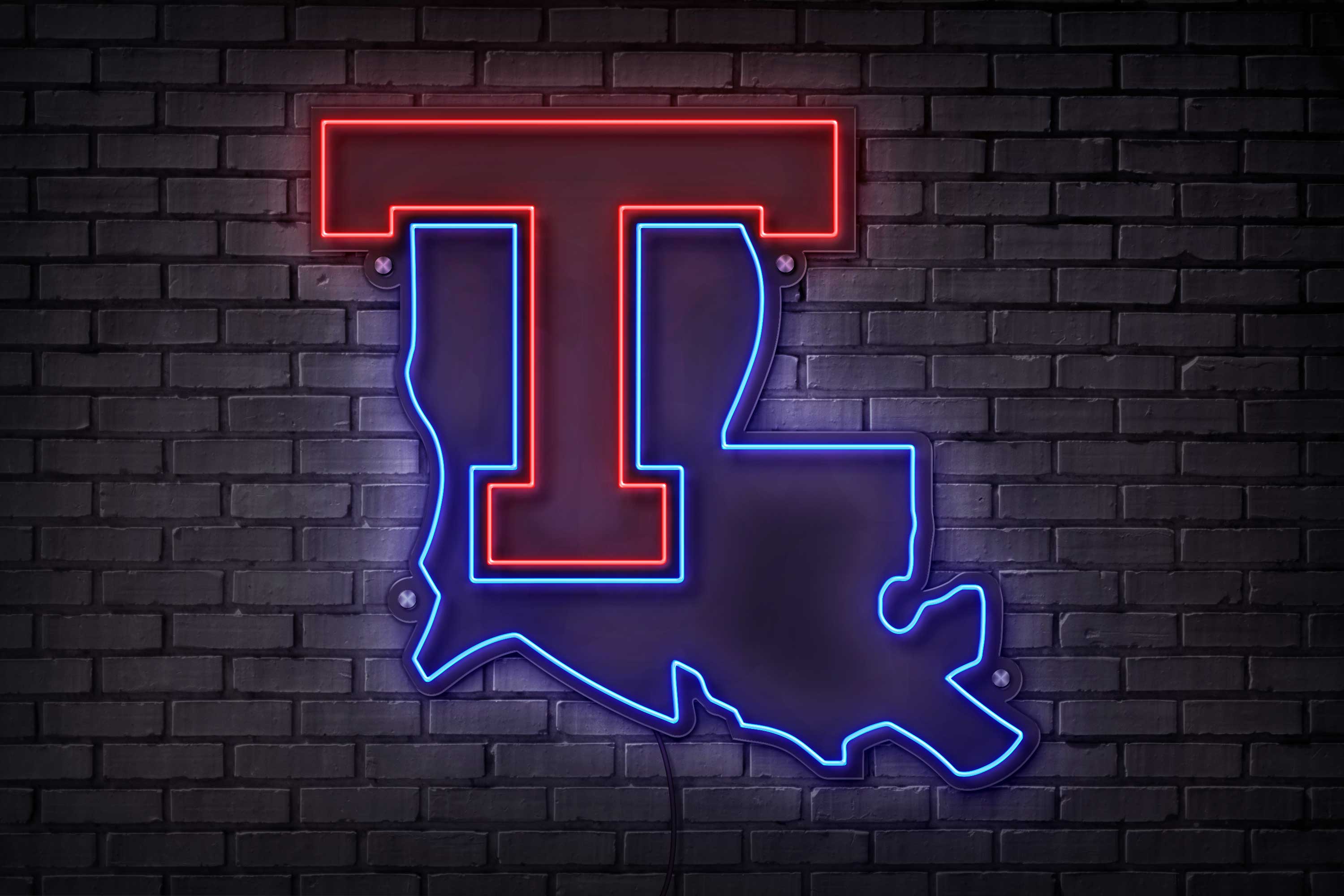 LA Tech LED Neon Sign Large [24x22] Officially Licensed