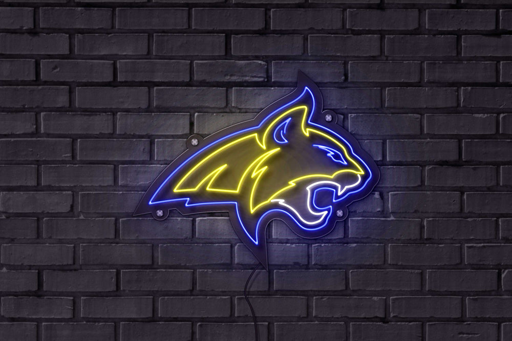 Montana State Bobcat LED Neon Sign Large [22.5x28.5] - Officially Licensed - Sky Lotz Custom Signs