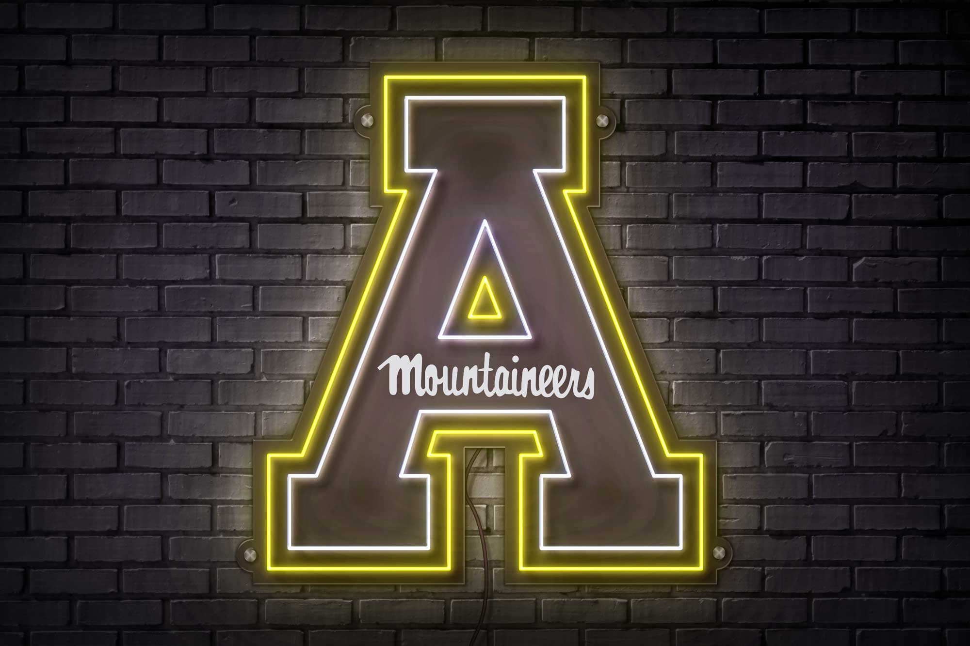 App State Block A LED Neon Sign Large [23x20] - Officially Licensed - Sky Lotz Custom Signs