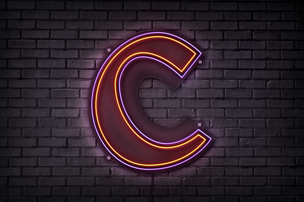Clemson Baseball C LED Neon Sign Large [23 x 20] - Officially Licensed - Sky Lotz Custom Signs