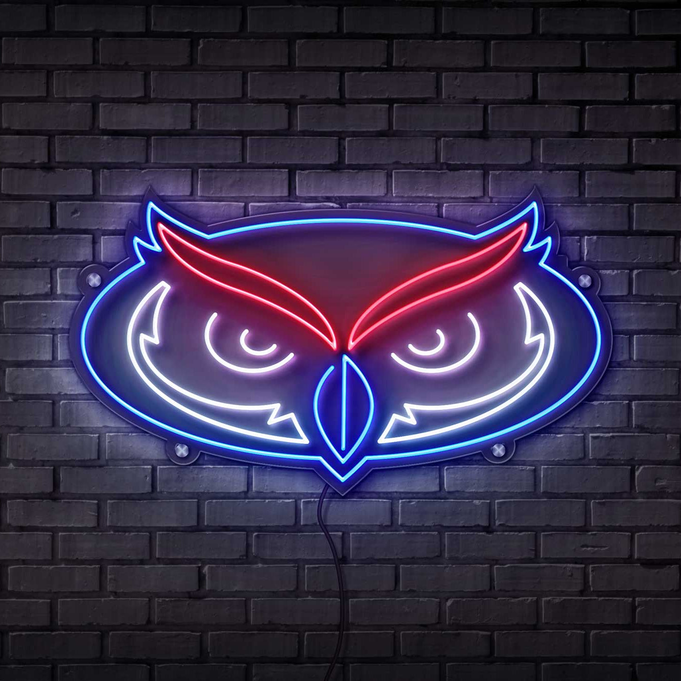 Florida Atlantic Owl LED Neon Sign Large [28x18] - Officially Licensed