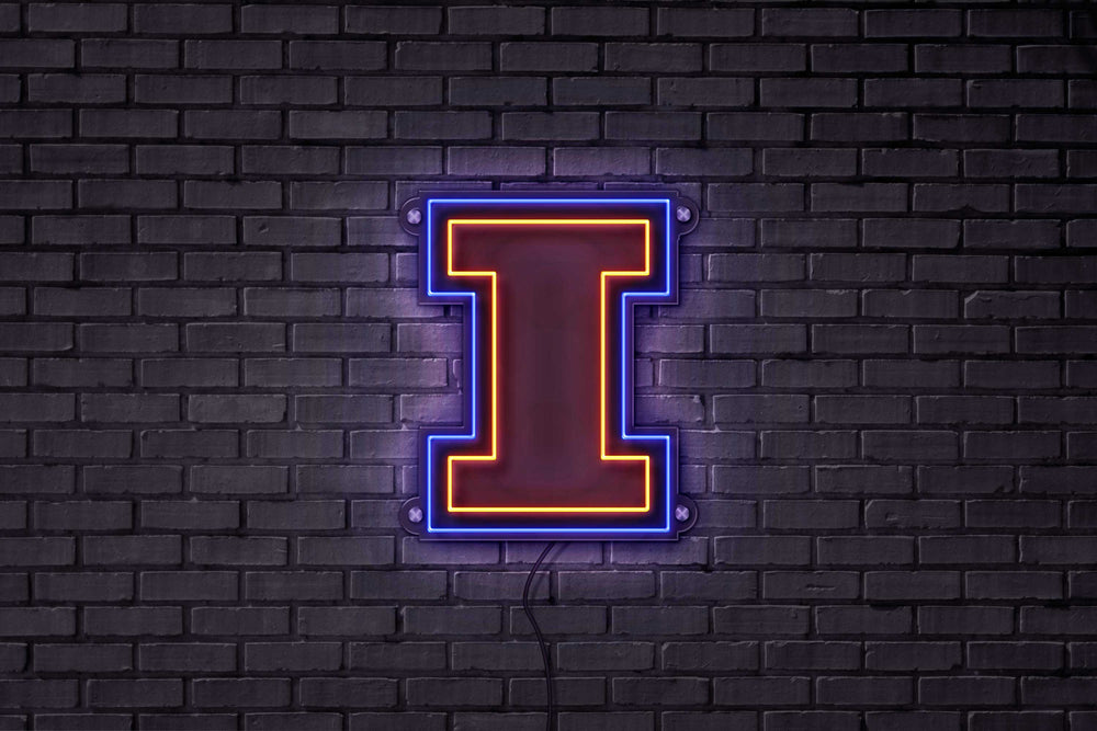Illinois Block I LED Neon Sign Large [23x17] - Officially Licensed - Sky Lotz Custom Signs