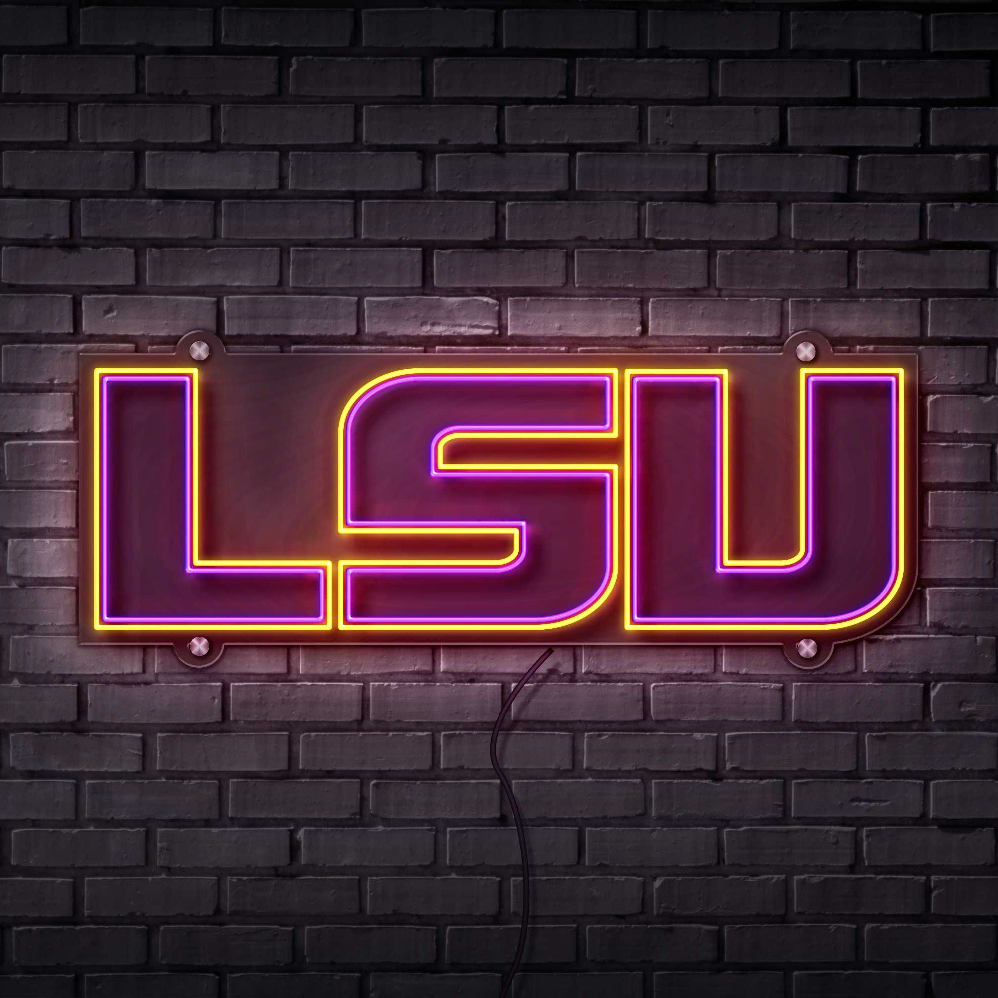 LSU LED Neon Sign Large [32x11] - Officially Licensed