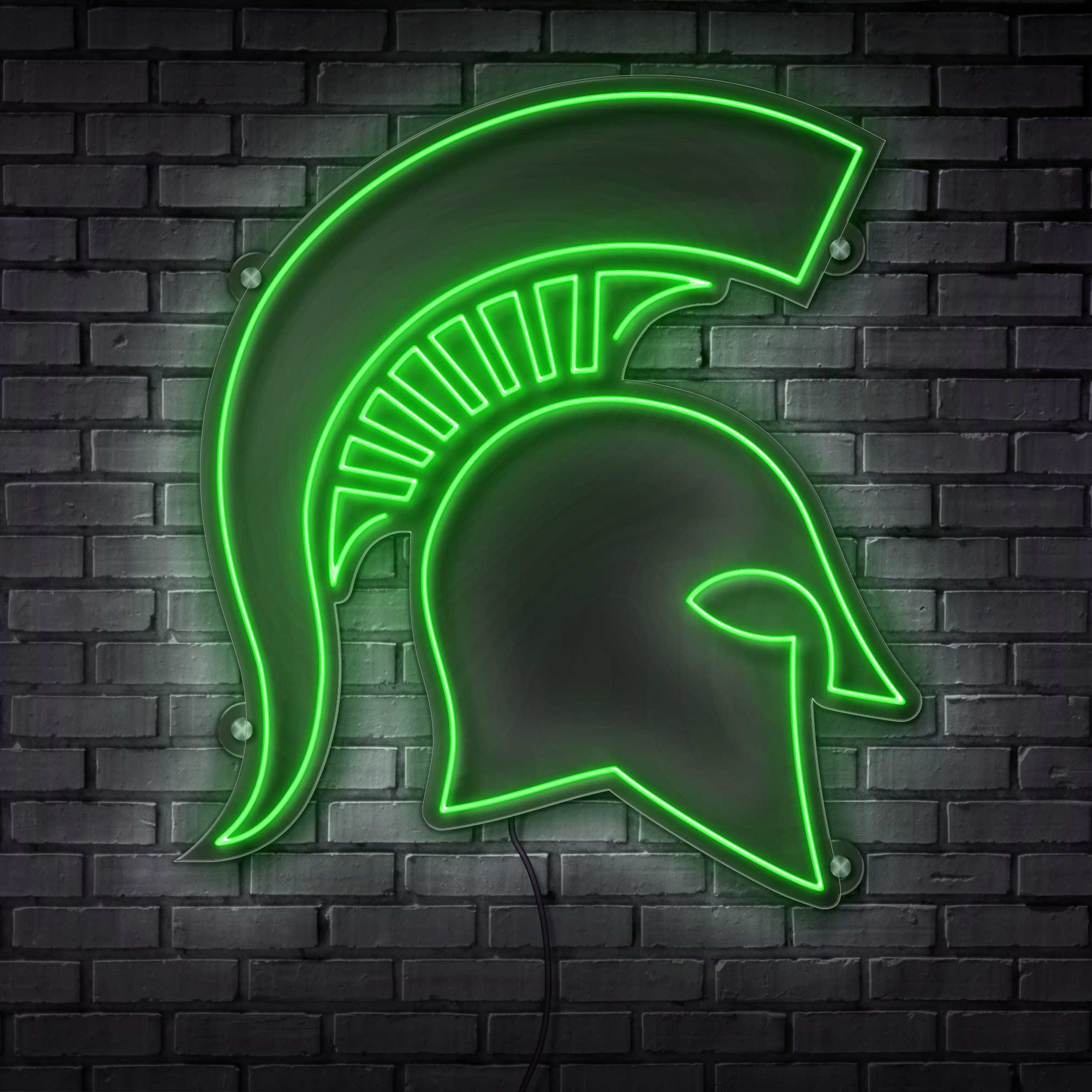 Michigan State Spartan Head LED Neon Sign Large [24x24] - Officially Licensed - Sky Lotz Custom Signs