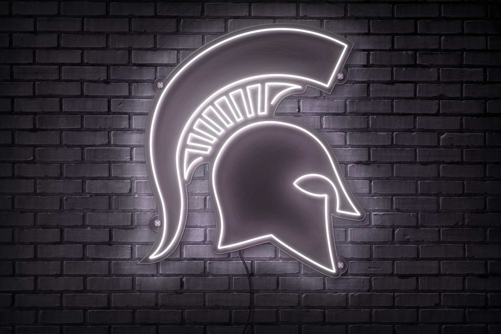 Michigan State Spartan Head LED Neon Sign Large [24x24] - Officially Licensed - Sky Lotz Custom Signs