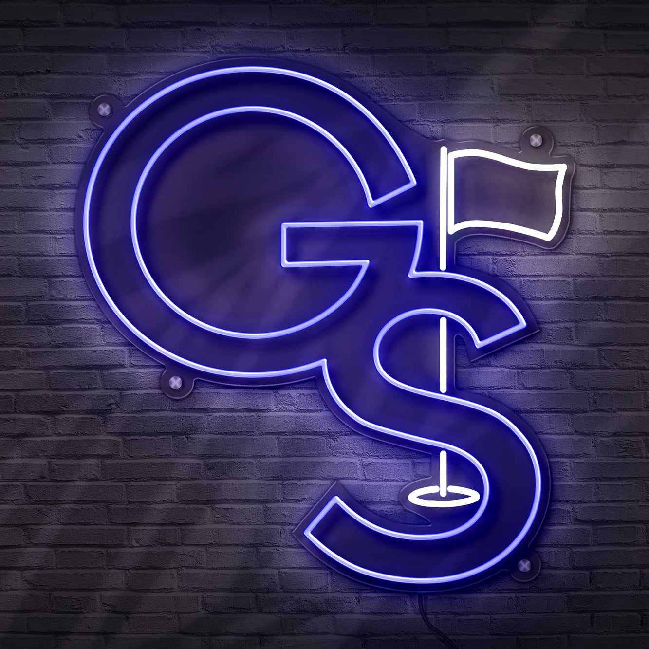 Georgia Southern Modern GS Golf LED Neon Sign Large [22x23] - Officially Licensed