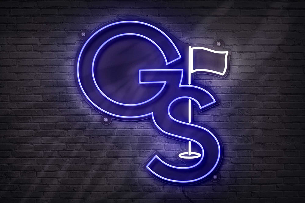 Georgia Southern Modern GS Golf LED Neon Sign Large [22x23] - Officially Licensed - Sky Lotz Custom Signs