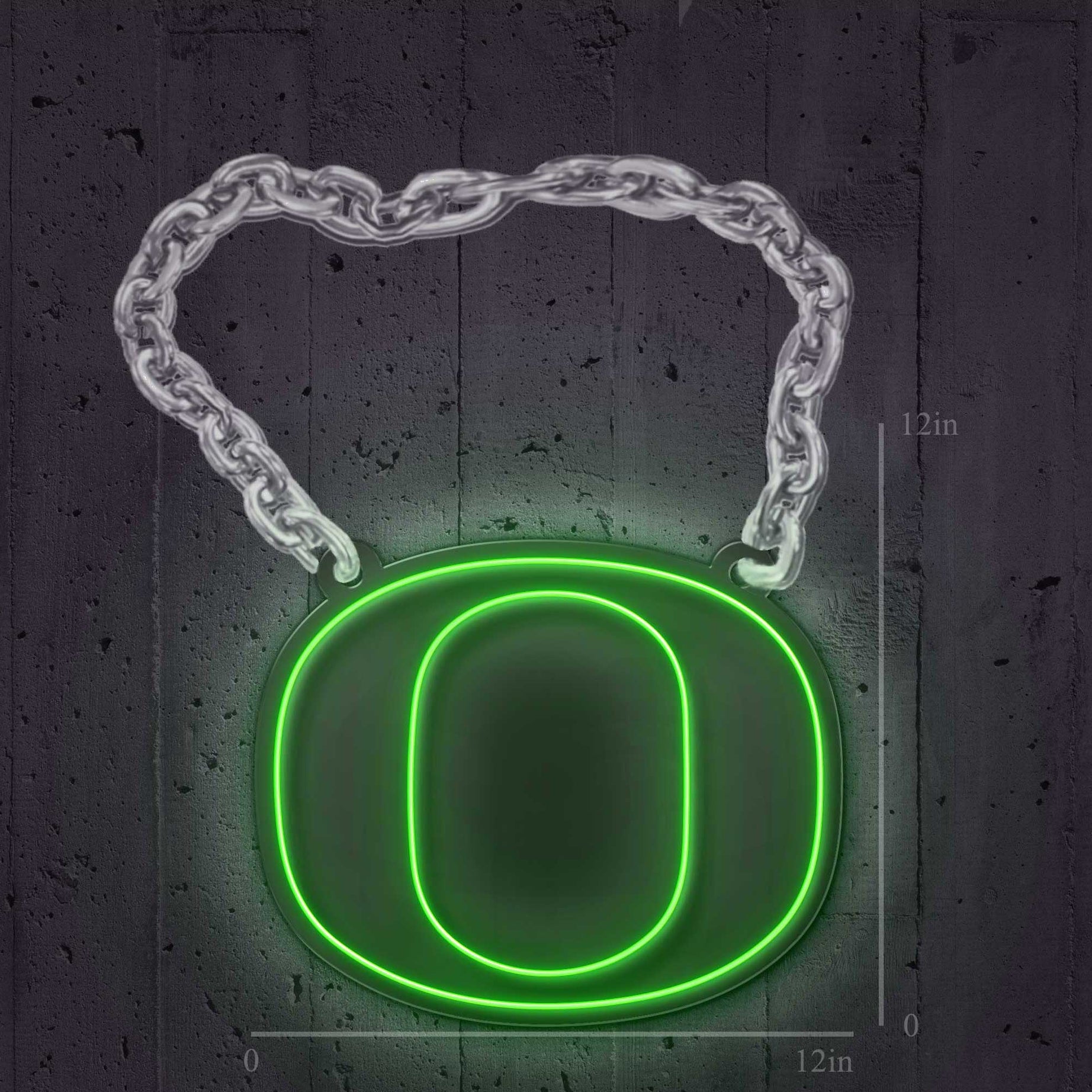 Oregon O Chain | Wearable LED Neon Sign | Power Bank Powered with Dimmer | Officially Licensed - Sky Lotz Custom Signs