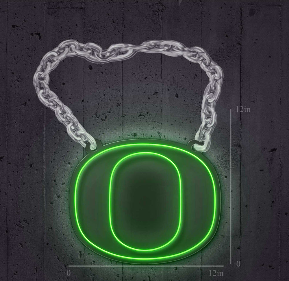Oregon O Chain | Wearable LED Neon Sign | Power Bank Powered with Dimmer | Officially Licensed - Sky Lotz Custom Signs