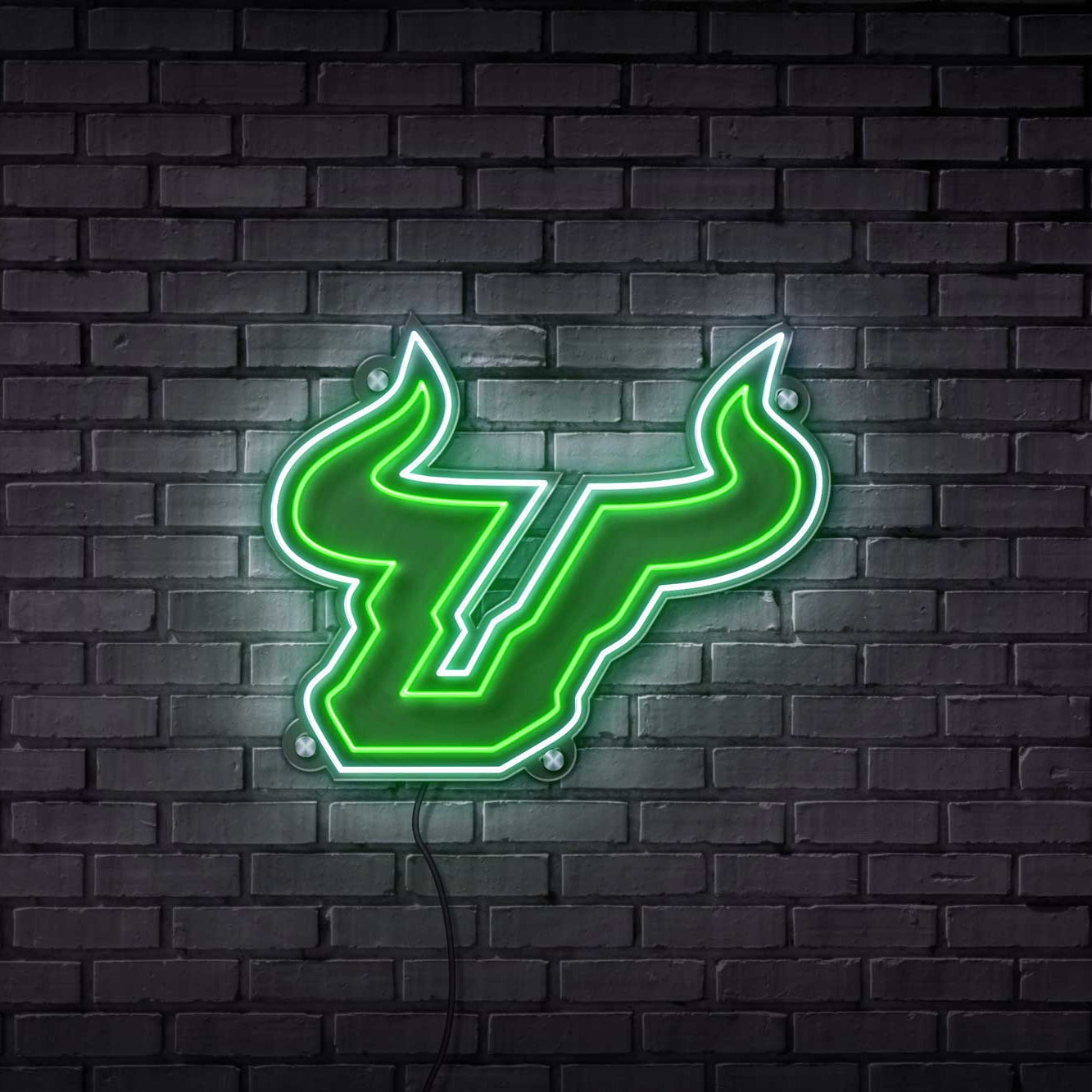 South Florida Bull LED Neon Sign Large [25x21] - Officially Licensed