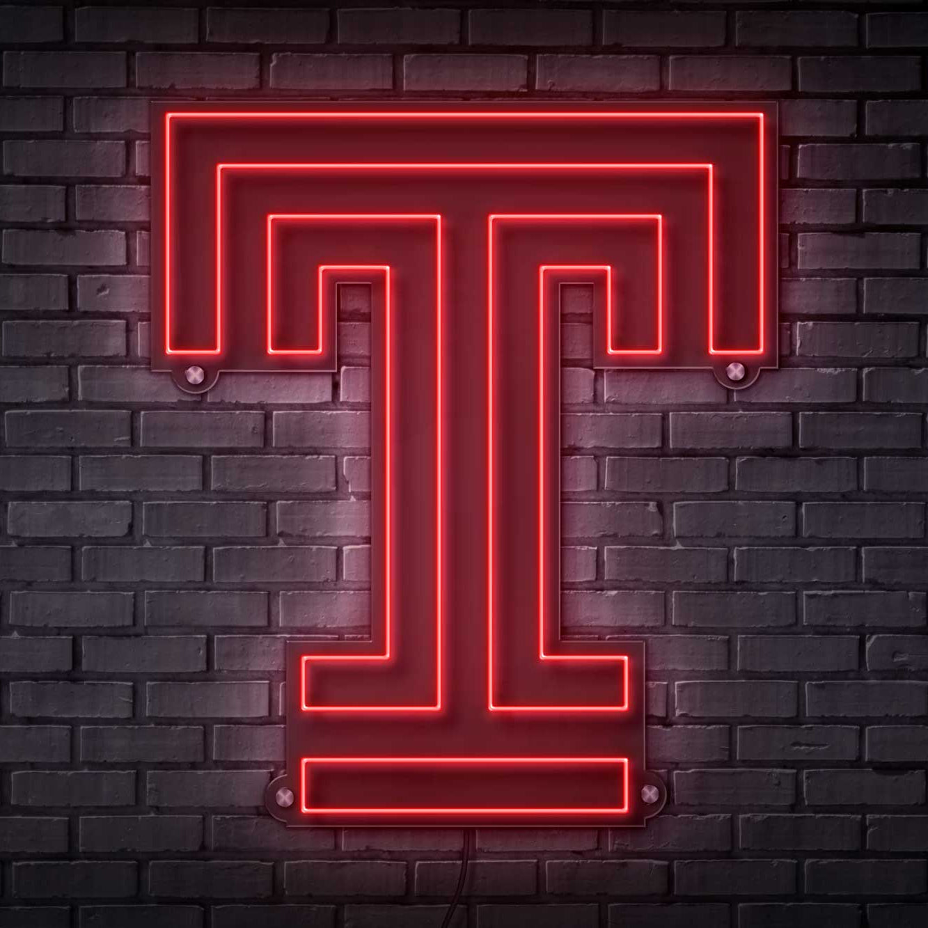 Temple T LED Neon Sign Large [24x24in] - Officially Licensed