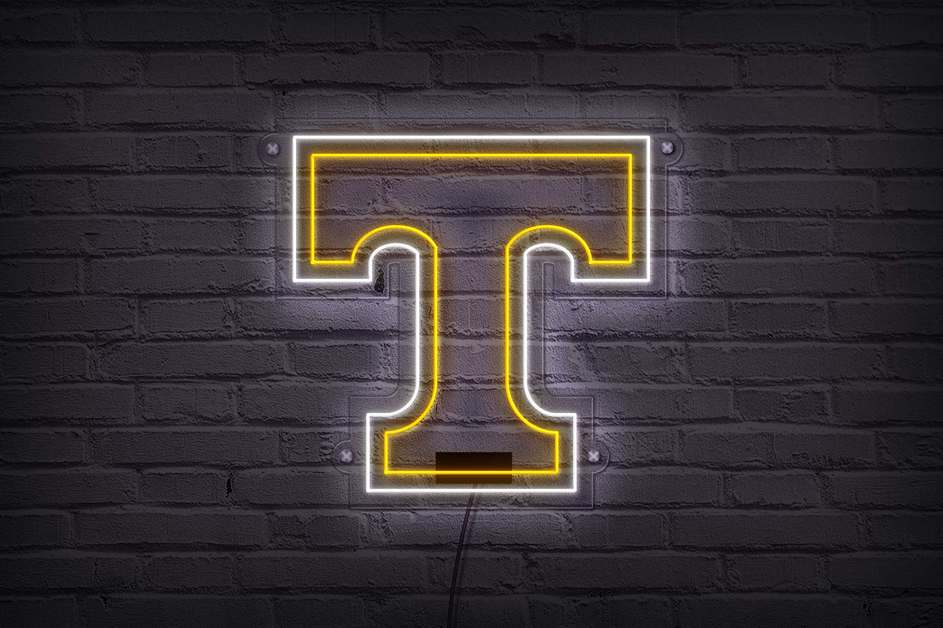 Tennessee Power T LED Neon Sign Large [24x24] - Officially Licensed - Sky Lotz Custom Signs